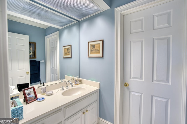 bathroom featuring vanity