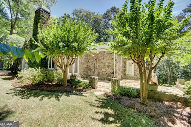 view of yard featuring a patio