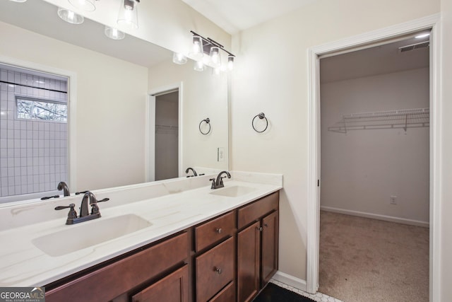 bathroom with vanity