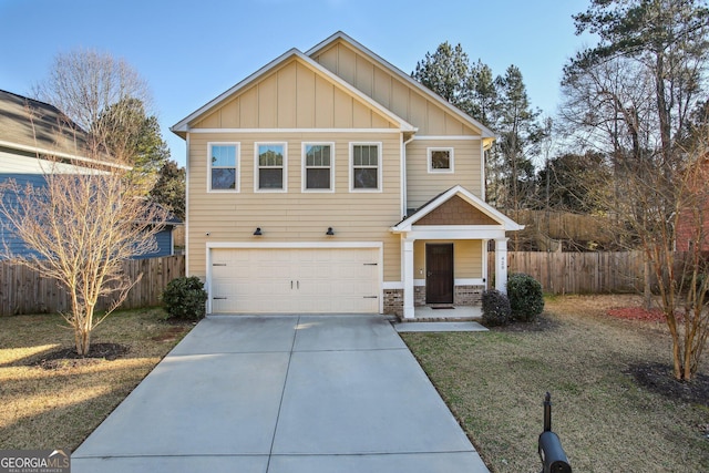 craftsman-style home featuring a garage