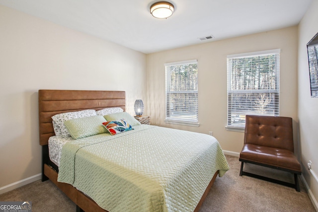 bedroom with carpet floors