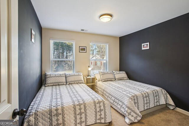 bedroom with carpet floors