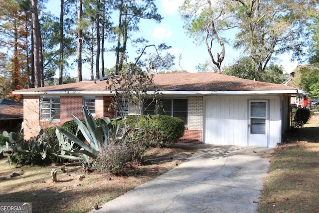 view of ranch-style home