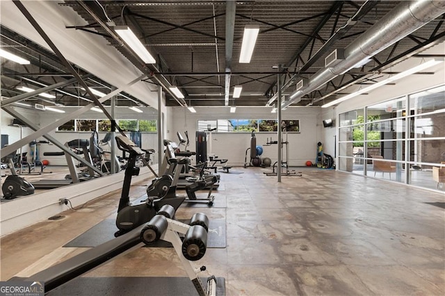 view of exercise room