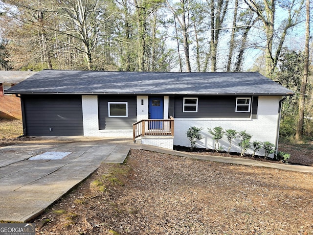 view of ranch-style home