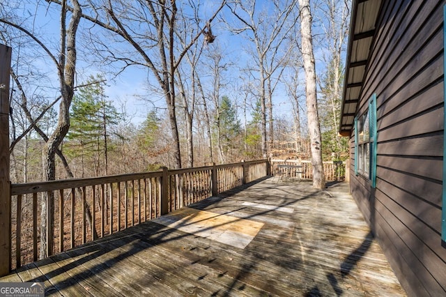 view of wooden terrace