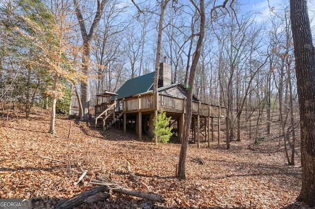 exterior space with a deck