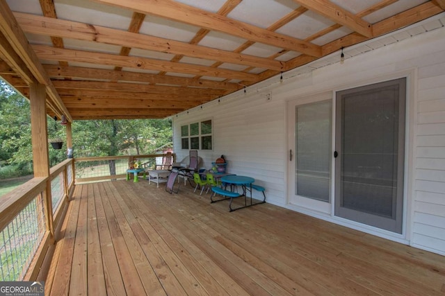 view of wooden terrace