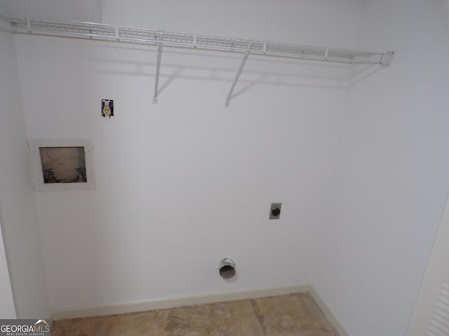 laundry room featuring hookup for a washing machine and hookup for an electric dryer