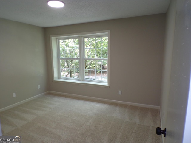 spare room with light colored carpet