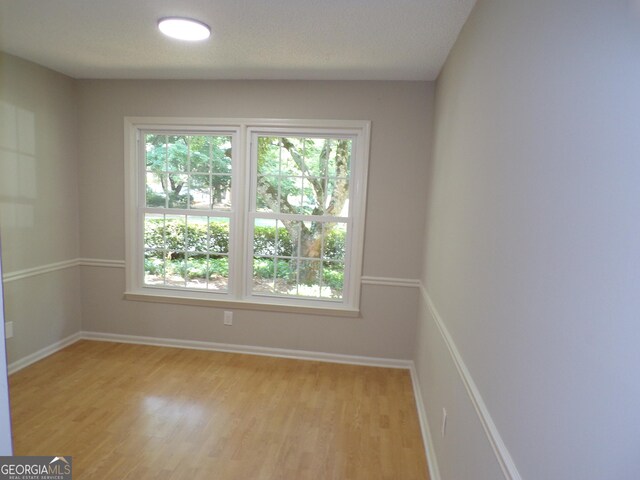 empty room featuring light wood-type flooring