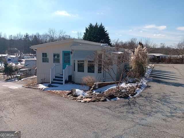 view of manufactured / mobile home