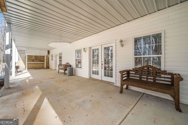 view of patio / terrace with outdoor lounge area and french doors