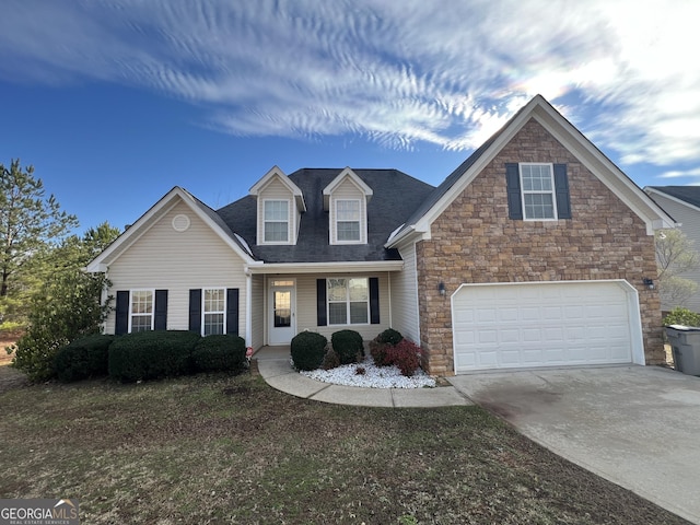 view of front facade with a garage