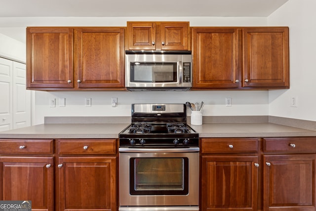 kitchen with appliances with stainless steel finishes