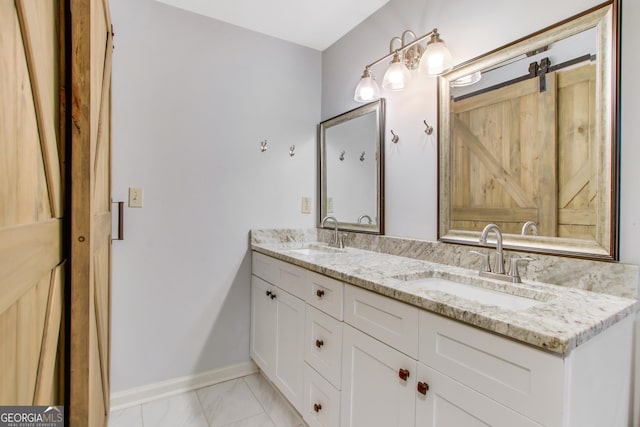 bathroom featuring vanity