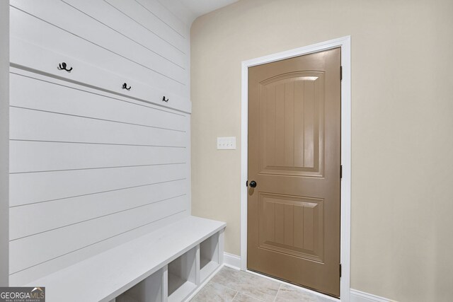 bathroom featuring vanity and walk in shower