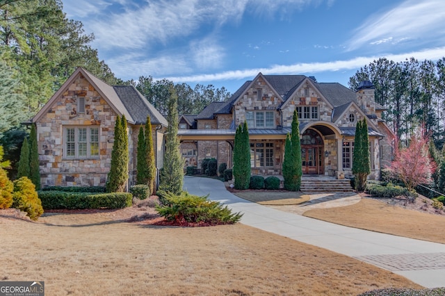 view of front of home featuring french doors