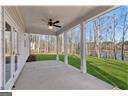 view of patio with ceiling fan