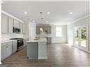 kitchen with gray cabinets