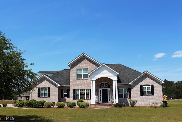 view of front of house with a front yard