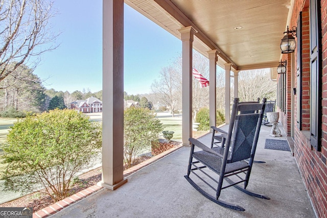 view of patio / terrace with a porch