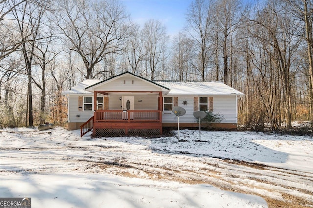 view of front of house with covered porch