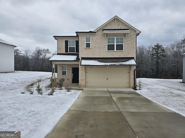 view of front of house featuring a garage