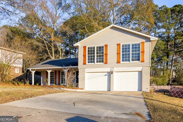 view of front of house featuring a garage