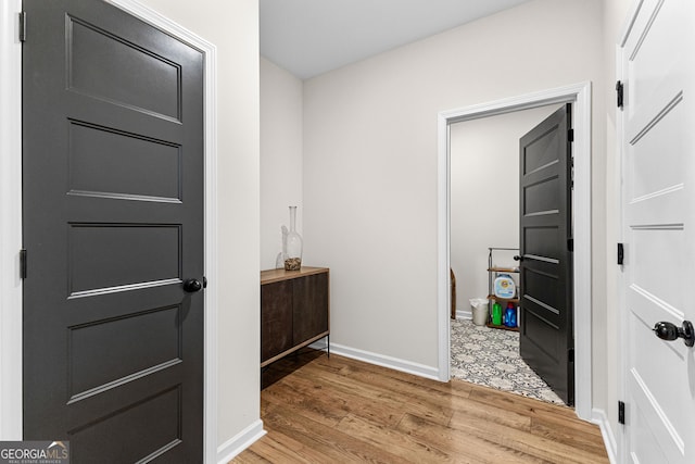 interior space featuring wood-type flooring