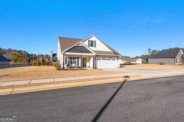 view of front facade with a garage