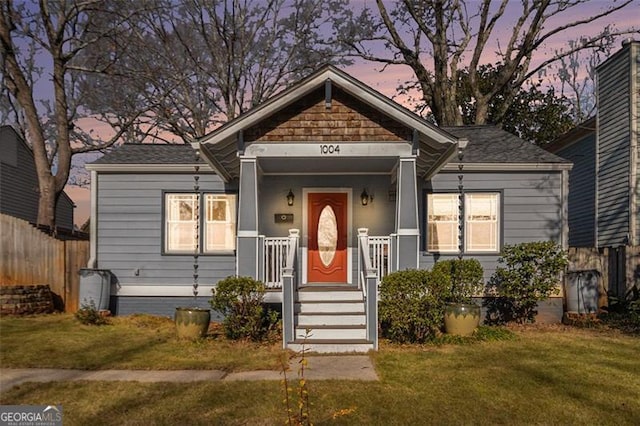 bungalow with a lawn