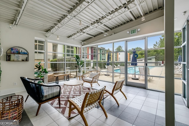 view of sunroom