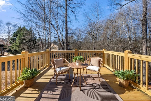 view of wooden terrace