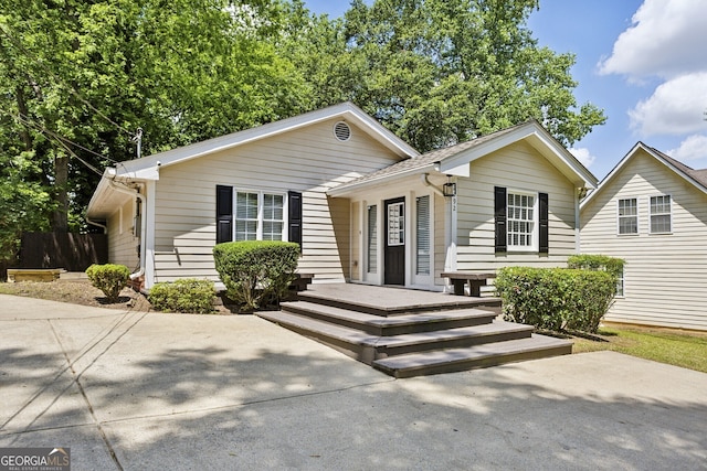 view of ranch-style home