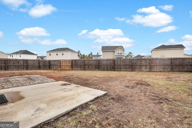 view of yard with a patio