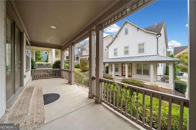 balcony with covered porch