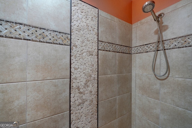 details with tiled shower