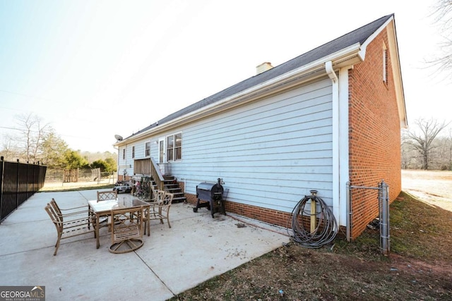 exterior space with area for grilling