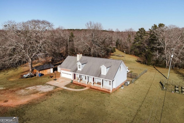 birds eye view of property