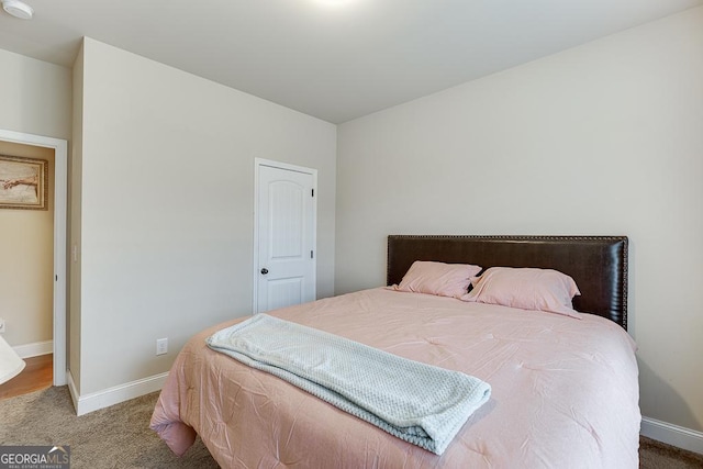 bedroom with carpet floors