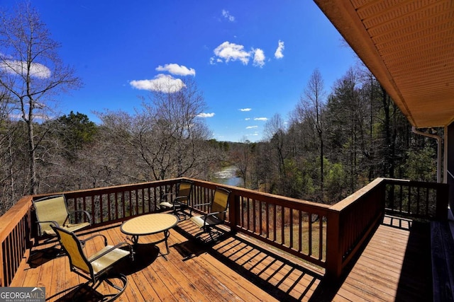 view of wooden terrace