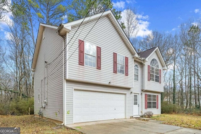 view of front of house featuring a garage