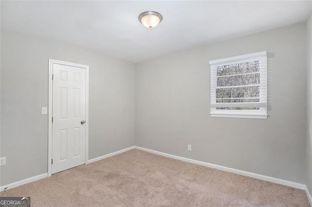 view of carpeted spare room