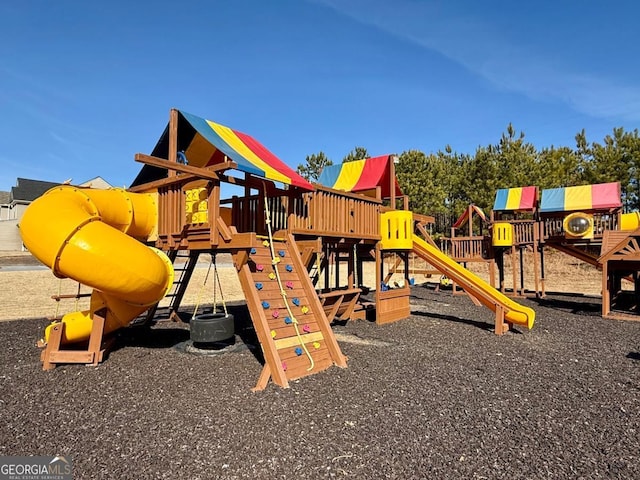 view of jungle gym