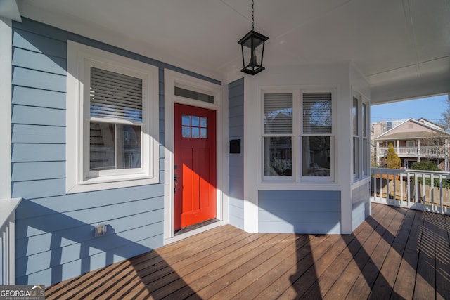 exterior space featuring covered porch