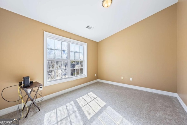 view of carpeted empty room