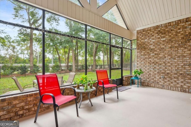 view of sunroom