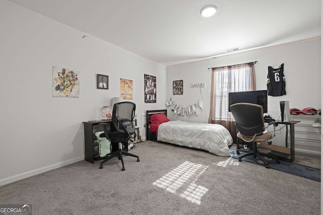 view of carpeted bedroom