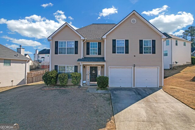 view of front of house featuring a garage